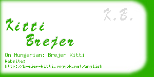 kitti brejer business card